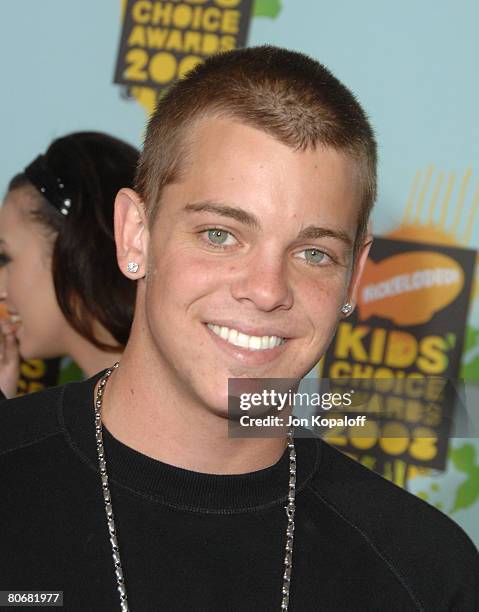 Personality Ryan Sheckler arrives at Nickelodeon's 2008 Kids' Choice Awards at the Pauley Pavilion on March 29, 2008 in Los Angeles, California.