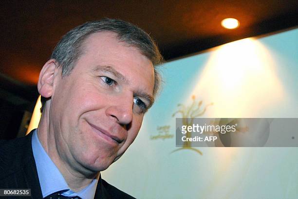 Belgian Prime Minister Yves Leterme attends the launch of 'Spring of the Environment' in Brussels, April 15, 2008. 'The Spring of the Environment' is...