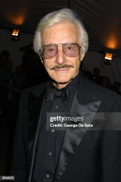 Designer Oleg Cassini attends The Costume Institute Gala to celebrate the clothes of Jacqueline Kennedy at the Metropolitan Museum of Art April 23,...