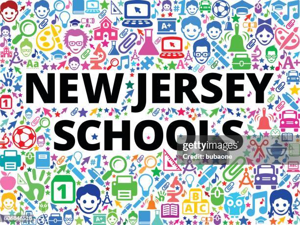 new jersey schools school and education vector icon background - elementary math stock illustrations