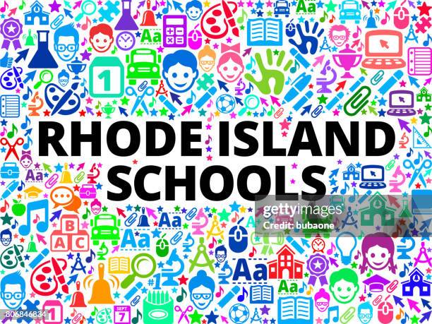 rhode island schools school and education vector icon background - assembly point stock illustrations