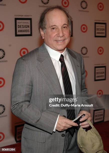 Singer Paul Simon attends the 2007 National Design Awards Gala hosted by Euardo Xol from ABC's "Extreme Makeover: Home Edition" at the Smithsonian's...