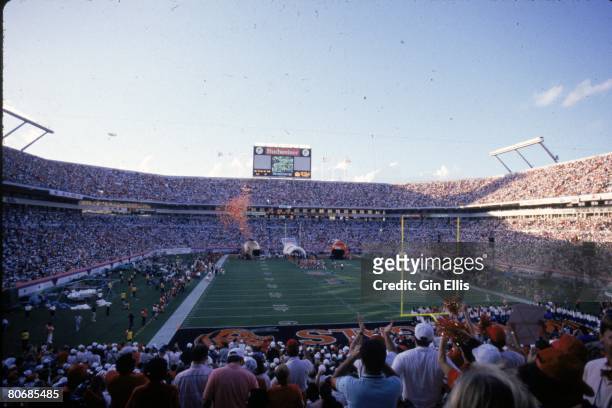 Pregame introductions prior to the Cincinnati Bengals taking on the San Francisco 49ers in Super Bowl XXIII at Joe Robbie Stadium on January 22, 1989...