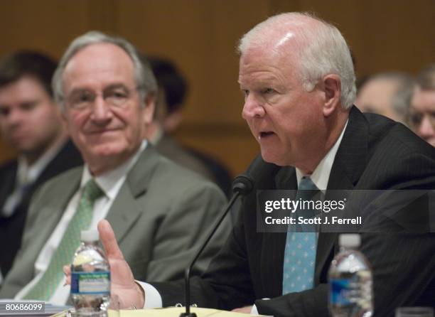 Senate Agriculture Chairman Tom Harkin, D-Iowa, and ranking member Saxby Chambliss, R-Ga., during the House-Senate conference on the farm bill....