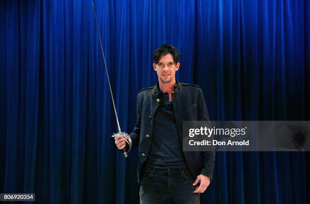 Toby Schmitz, who performs the role of Willmore, poses during a media call for Belvoir Theatre's new production 'Rover' at Belvoir Street Theatre on...