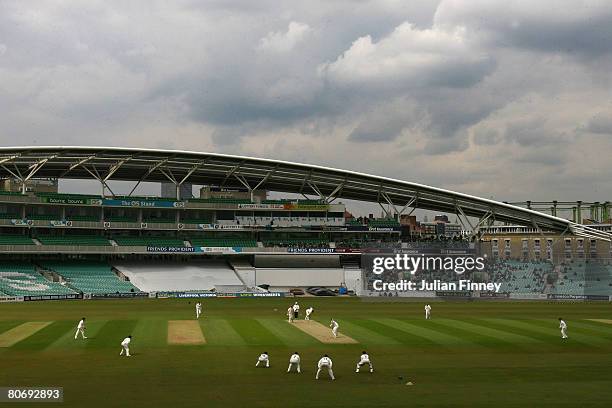 General view during day one of the LV County Championship Division One match between Surrey and Lancashire at the Brit Oval on April 16, 2008 in...