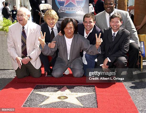 Johnny Grant, Owen Wilson, Jackie Chan, Brett Ratner, Leron Gubler & Russ Joyner