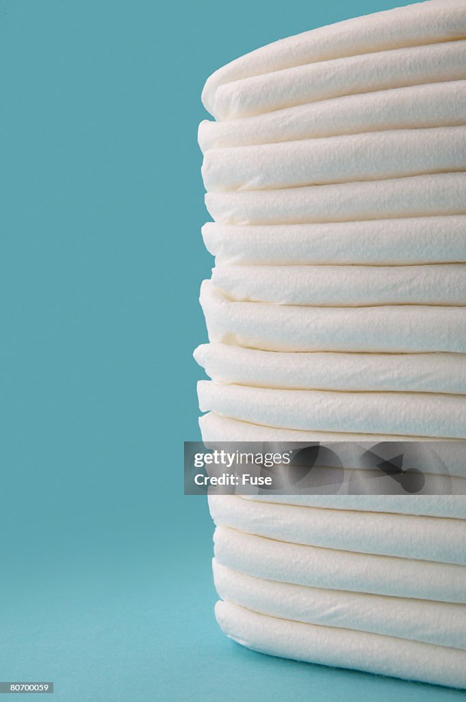 Clean Diaper Stack Stack Of Clean Diapers High-Res Stock Photo - Getty Images
