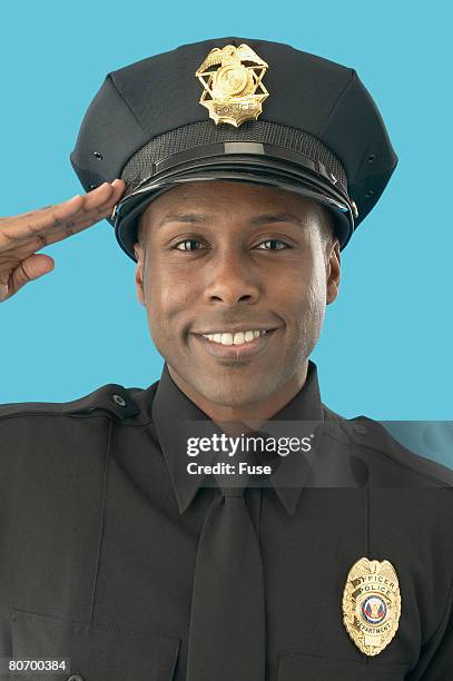 police officer - officer saluting stock pictures, royalty-free photos & images