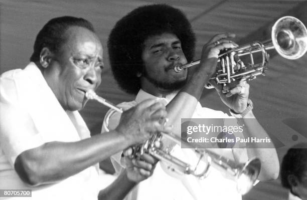 Photo of Dave Bartholomew at the New Orleans Jazzfest 1982