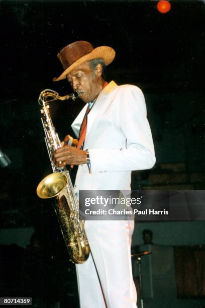 Photo of Noble 'Thin Man' Watts at the Blues Estafette, Utrecht, Holland on 11-20-93