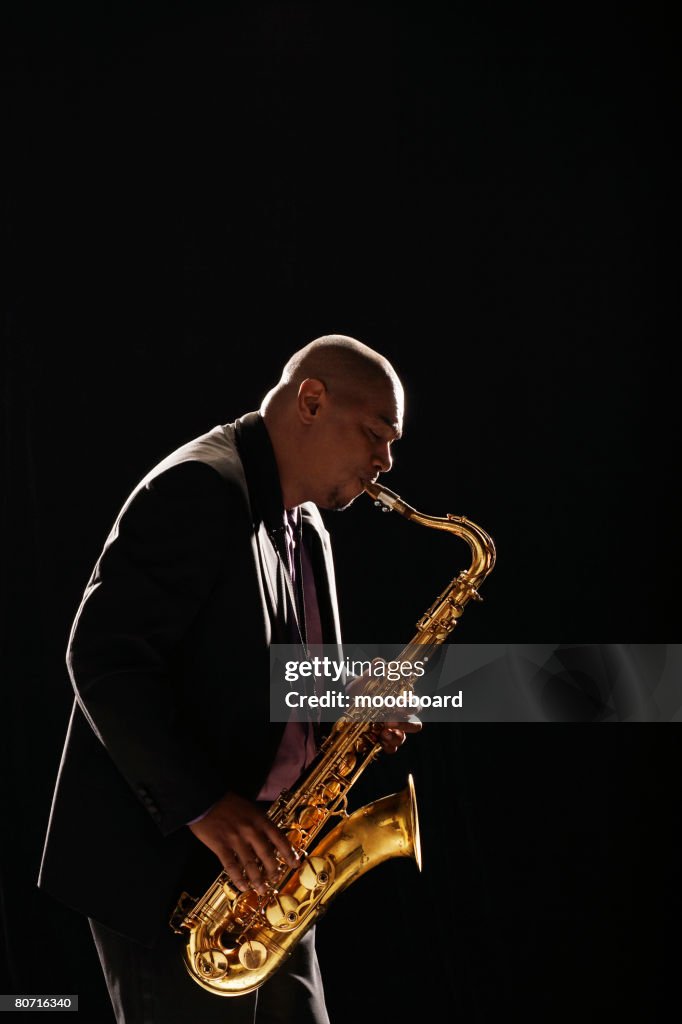 Saxophone Player Performing