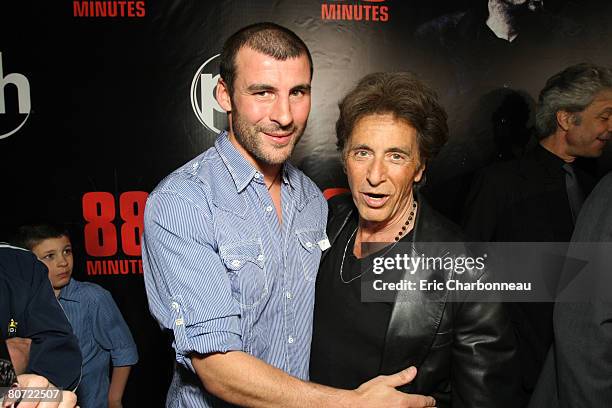 Boxer Joe Calzaghe and Al Pacino at the World Premiere of TriStar's "88 Minutes" on April 16, 2008 at Planet Hollywood Resort & Casino in Las Vegas,...