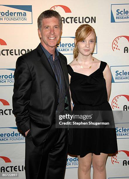 Actor Tom Bergeron and daughter Jessica attend "Cool Comedy - Hot Cuisine" Benefit Gala at the Four Seasons Beverly Wilshire on April 16, 2008 in...