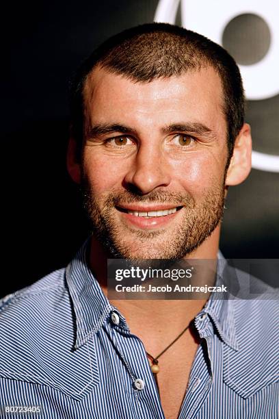 Boxer Joe Calzaghe of Great Britain arrives at the world premiere of TriStar Pictures' movie "88 Minutes" at the Planet Hollywood Resort & Casino...