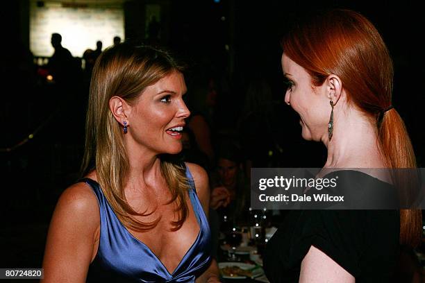 Lori Loughlin and Marcia Cross attend the Cool Comedy-Hot Cuisine Benefit for the Scleroderma Research Foundation at the Four Season's Beverly...