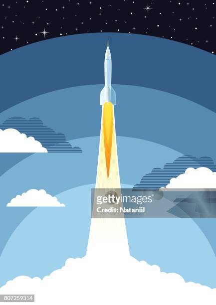 space-poster - rakete stock-grafiken, -clipart, -cartoons und -symbole