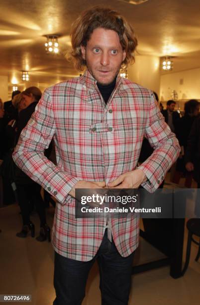 Lapo ElKann attends the Trunk Show - Italian Independent as part of Milan Fashion Week Autumn/Winter 2008/09 at Banner on February 20, 2008 in Milan,...