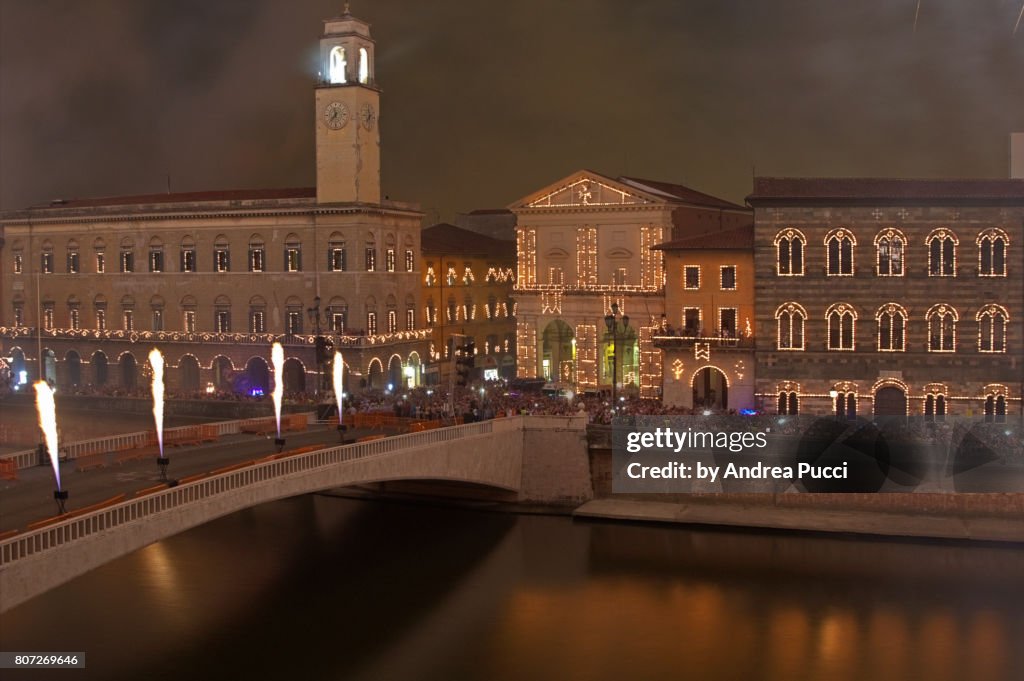 The Luminara for San Ranieri, Pisa, Tuscany, Italy