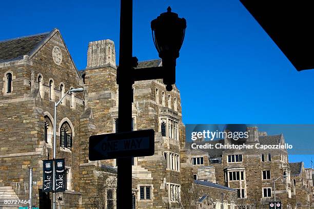 Buildings on the campus of Yale University are shown April 15, 2008 in New Haven, Connecticut. New Haven boasts many cultural offerings that attract...