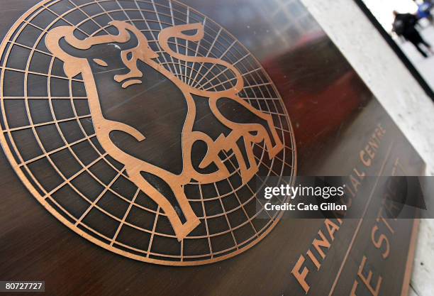 The company logo is displayed outside the British headquarters of Merril Lynch on April 17, 2008 in London, England. The American investment firm has...