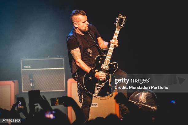 Billy Duffy, guitarist of the band The Cult, in concert at Alcatraz. Milan, Italy. 26th June 2017