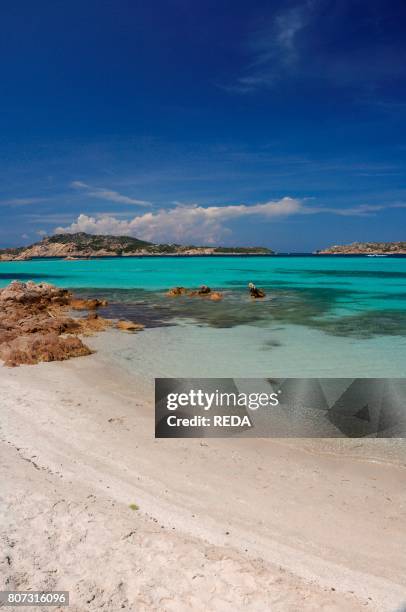 Cavaliere beach. Budelli island. La Maddalena archipelago. Sardinia. Italy.