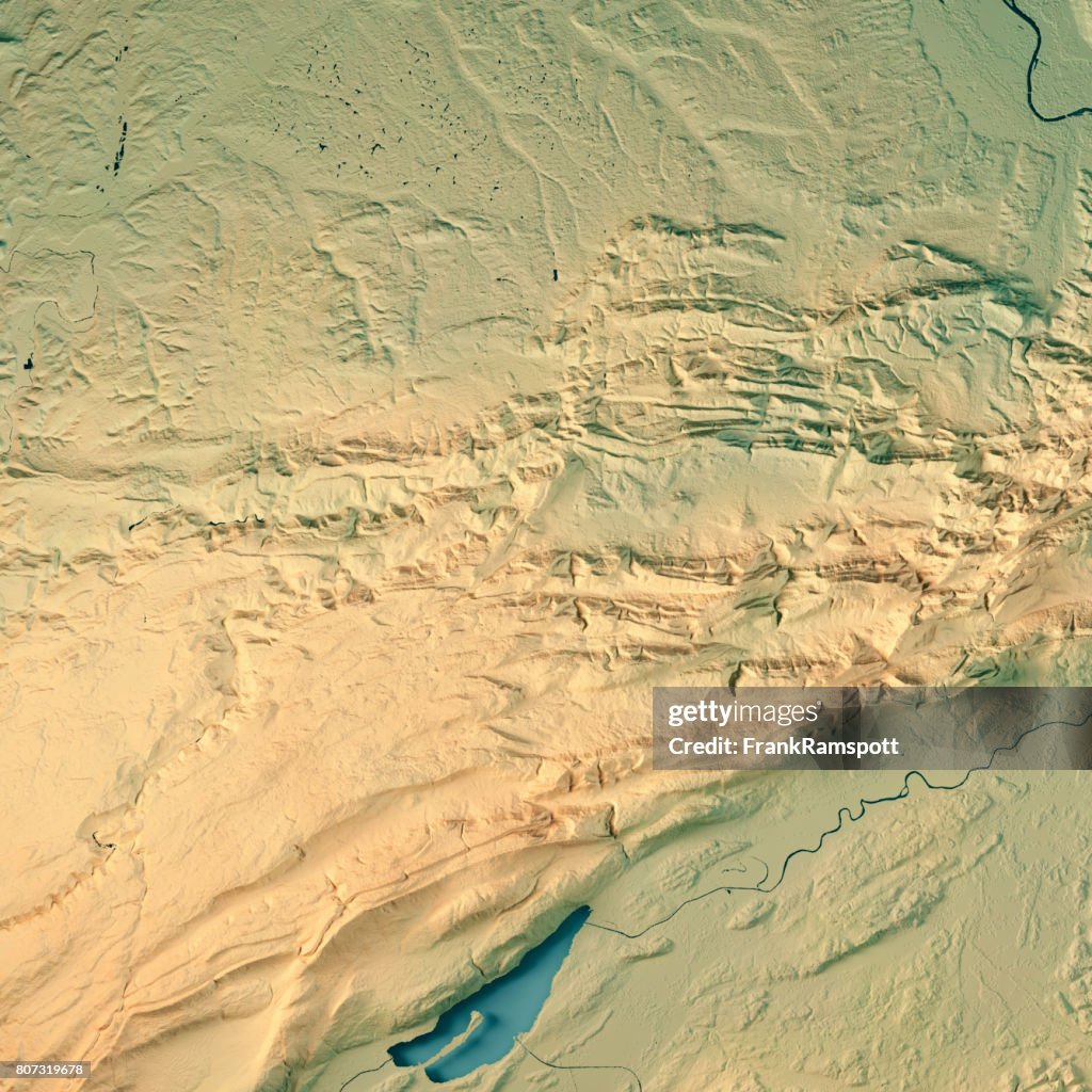 Kanton Jura der Schweiz 3D-Render topographische Karte