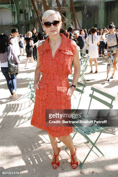 Melita Toscan du Plantier attends the Chanel Haute Couture Fall/Winter 2017-2018 show as part of Haute Couture Paris Fashion Week on July 4, 2017 in...