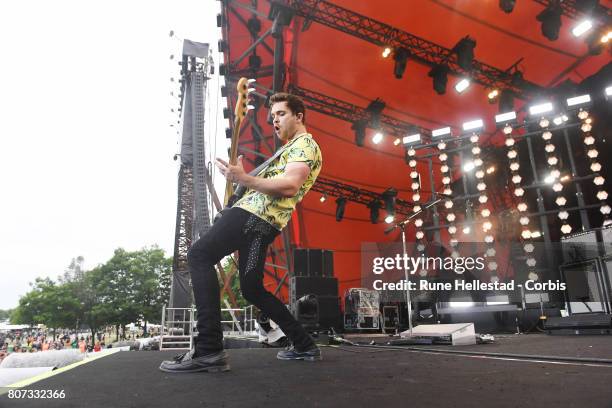 Royal Blood perform at the Roskilde Festival on June 29, 2017 in Roskilde, Denmark.