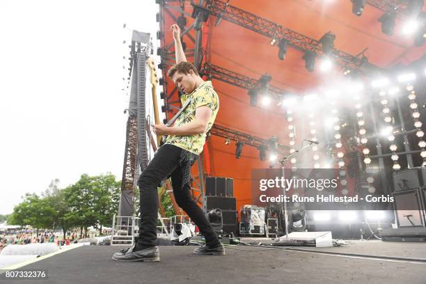 Royal Blood perform at the Roskilde Festival on June 29, 2017 in Roskilde, Denmark.