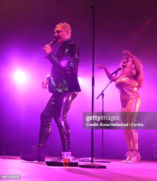 Erasure perform at the Roskilde Festival on June 29, 2017 in Roskilde, Denmark.