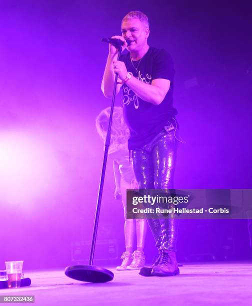 Erasure perform at the Roskilde Festival on June 29, 2017 in Roskilde, Denmark.