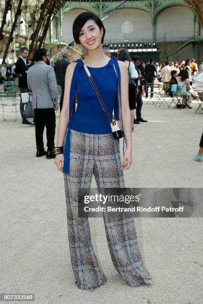 Gwei Lun-Mei attends the Chanel Haute Couture Fall/Winter 2017-2018 show as part of Haute Couture Paris Fashion Week on July 4, 2017 in Paris, France.