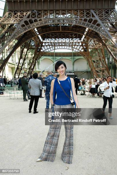 Gwei Lun-Mei attends the Chanel Haute Couture Fall/Winter 2017-2018 show as part of Haute Couture Paris Fashion Week on July 4, 2017 in Paris, France.