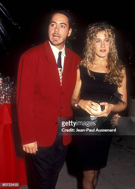 Robert Downey Jr. And Sarah Jessica Parker in Santa Monica, California circa 1990