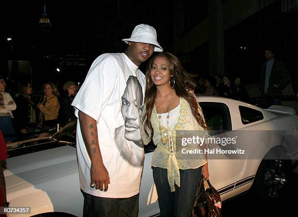 Carmelo Anthony and LaLa with the Ford Mustang Shelby GT500