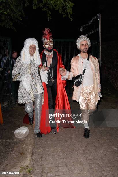 David Kurt Karl Roth, Harald Gloeoeckler and Carl Jakob Haupt attend the Fashion Week Berlin Opening Night With Dandy Diary And Harald Gloeoeckler at...