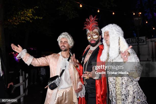 David Kurt Karl Roth, Harald Gloeoeckler and Carl Jakob Haupt attend the Fashion Week Berlin Opening Night With Dandy Diary And Harald Gloeoeckler at...