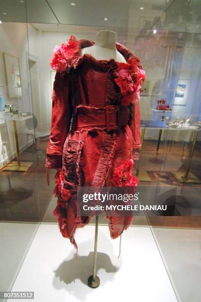 This picture taken 14 May 2007 shows a creation by Dior as part of an exhibition in the house where Christian Dior was born in Granville, on the...