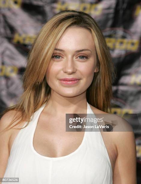 Actress Monica Keena attends the premiere of "Harold and Kumar Escape From Guantanamo Bay" at the Arclight on April 17, 2008 in Hollywood, California.