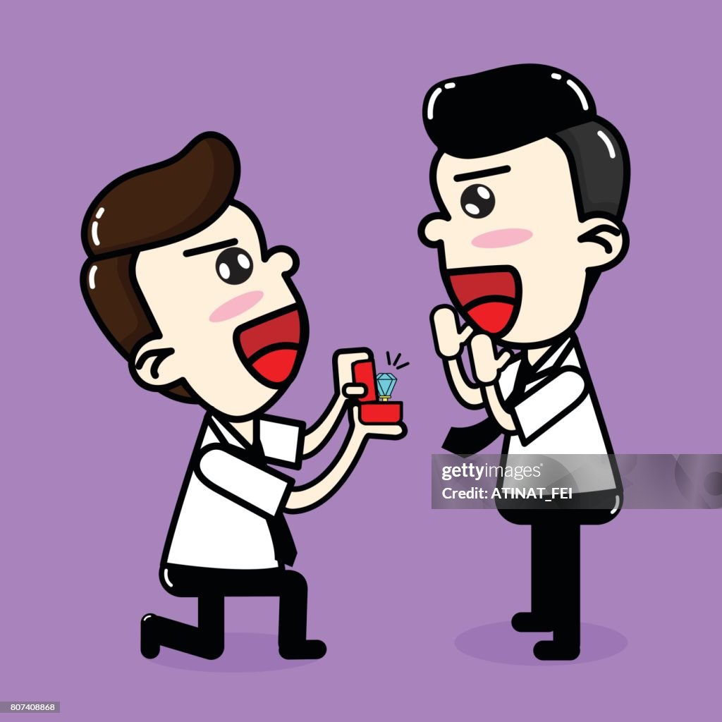 Gay Men Knelt To Propose Marriage Gay Couple Cartoon Concept Design High-Res Vector Graphic - Getty Images Gay Men Knelt To Propose Marriage Gay Couple Cartoon Concept Design High-Res Vector Graphic - Getty Images