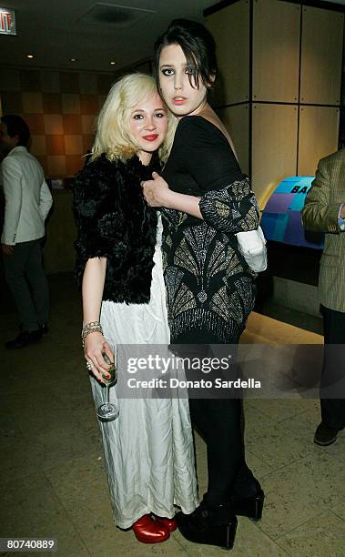 Juno Temple and Ella Harris attend the Chris Huvane and Jason Schwartzman Host A Dinner for Scott Sternberg of Band of Outsiders at Barneys New York...