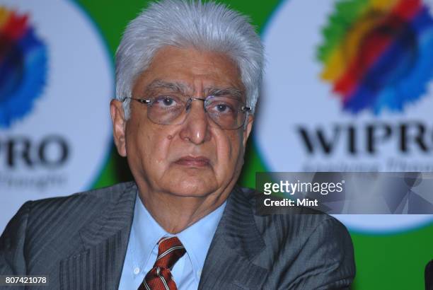 Wipro Chairman Azim Premji during the press conference on companys Q2 2009 results at Wipro headquarters in Sarjapur Road, Bangalore.