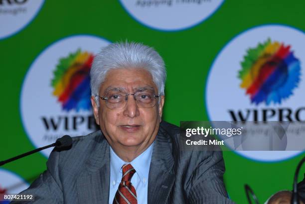 Wipro Chairman Azim Premji during the press conference on companys Q2 2009 results at Wipro headquarters in Sarjapur Road, Bangalore.