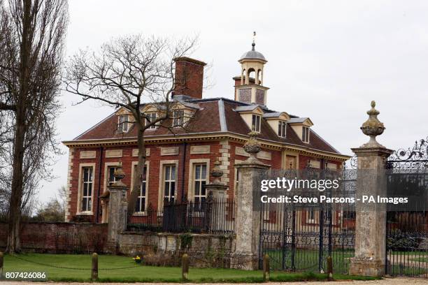 South Pavillion at Wootton House in Wootton Underwood in Buckinghamshire owned by Tony Blair and his wife Cherie who triggered a fire alert when they...