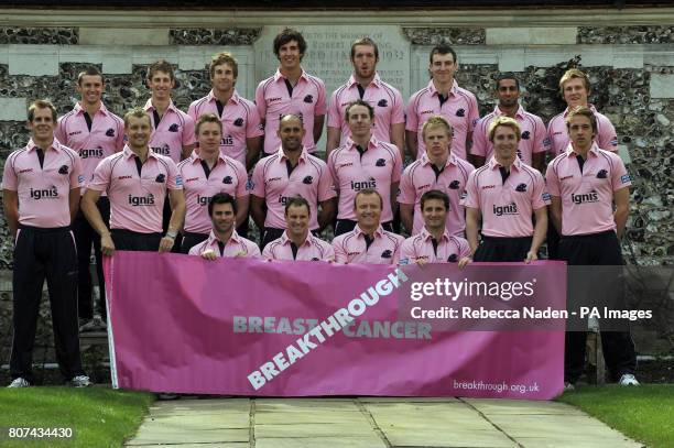 Middlesex's Front Row: Ben Scott, Andrew Strauss, Shaun Udal , Tim Murtagh Middle Row: Neil Dexter, Gareth Berg, Robbie Williams, Scott Newman, Iain...