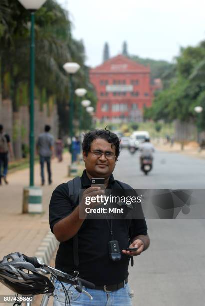 Openstreetmap member and organiser B V Pradeep mapping in Cubbon park using a GPS device. Openstreetmaps is a concept gaining popularity in India. It...