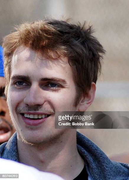 Hayden Christensen on Location for "New York, I Love You" on the streets of Manhattan on April 16, 2008 in New York City.