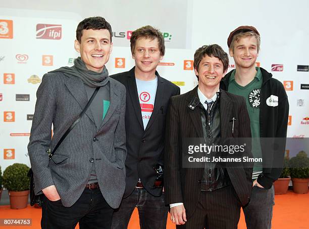 Austrian boy group Mondscheiner attends the Amadeus Austrian Music Award 2008 on April 18, 2008 in Vienna, Austria.